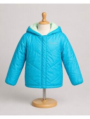 Columbia reversible jacket Kids Size Small Turquoise Aqua Hi-Pile Fleece Winter